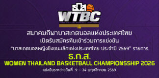 รับสมัครทีมเข้าร่วมแข่งขัน ธ.ก.ส.WOMEN’S BASKETBALL CHAMPIONSHIP 2026
